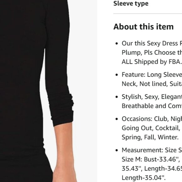 Women's Black Slip Bodycon Dress | Size M - Picture 5 of 5